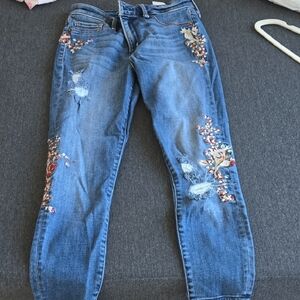 Embroidered Blue Jeans